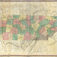 1832 Map of Tennessee, Columbia, TN, Matthew Rhea