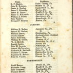 1839 US College Student Lists, PA, LaFayette College, for John Farquhar
