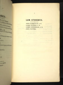 1843 US School Catalogs, PA, LaFayette College, for John Farquhar