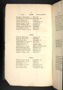 1845 US School Catalogs, PA, LaFayette College, for John Farquhar