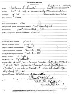 1918-10-05 WSS Sr, Enlistment Record