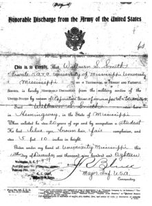 1919-04-04 WSS Sr, Army Discharge