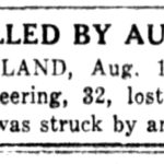 1927-08-12 Killed by Auto, Frank Deering, Dayton Daily News Fri Aug 12, 1927, p20