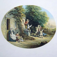 Blowing Bubbles, LeBlond Oval Print