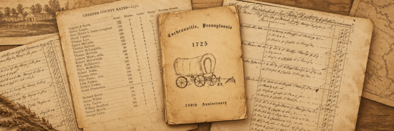Cochranville PA 250th Anniversary Booklet, 1975