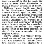 Harry Smith, Former Sheriff, Died Yesterday Obit, The Greenwood Commonwealth (Greenwood, MS) Wed Nov 5, 1958, p1