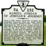 Historic marker at location of Jordan's Journey