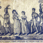 Indians walking in file with a captive man and two captive women, LOC