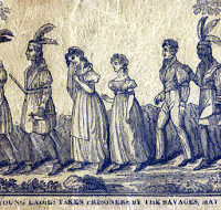 Indians walking in file with a captive man and two captive women, LOC