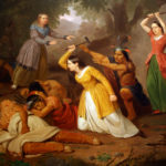 Painting by Junius Brutus Stearns, “Hannah Dustin Killing the Indians”, 1847