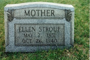 St Johns Union Cemetery April 2001 Ellen Stroup 1851-1940 a