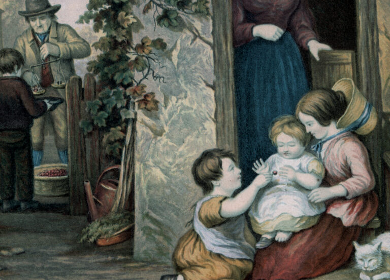 The Cherry Seller, LeBlond Oval Print