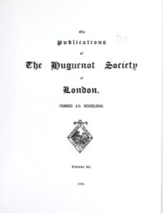 The Registers of the French Church, Threadneedle St, V1, 2