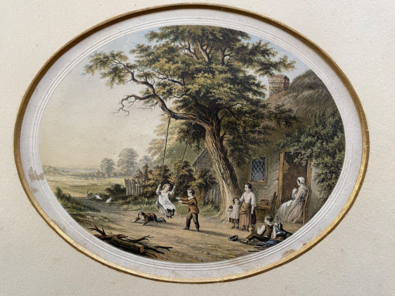 The Swing, LeBlond Oval Print