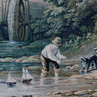 The Mill Stream – Towing the Prize, LeBlond Oval Print